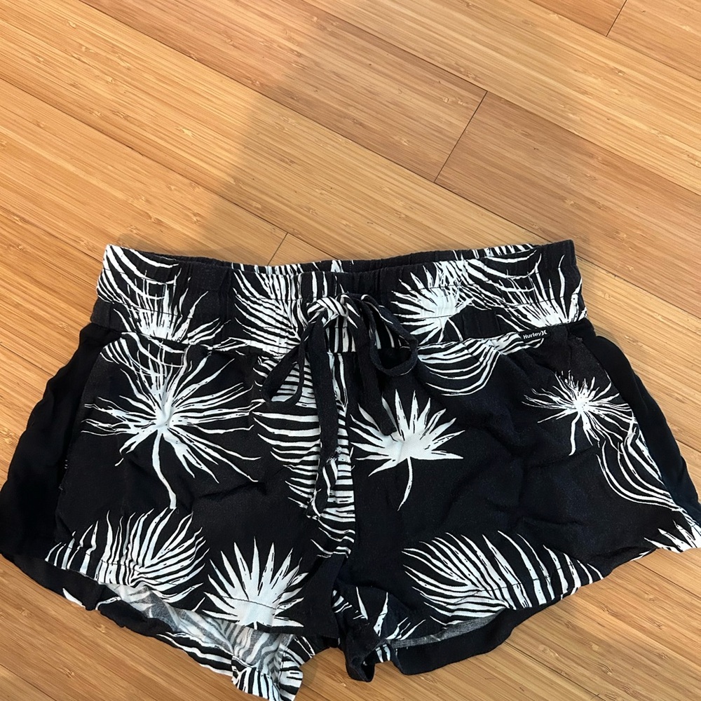 Hurley Black and White Women's Shorts